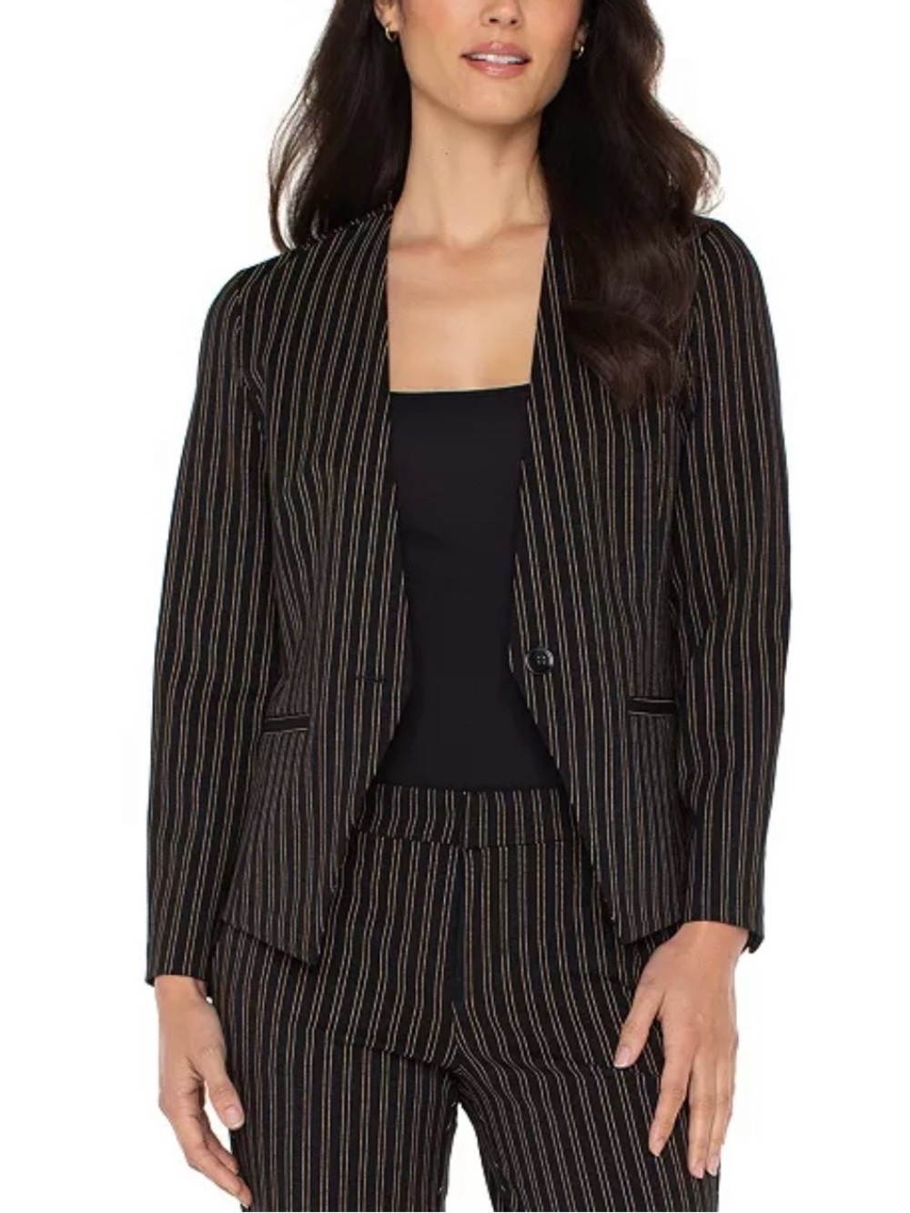 Liverpool LA: collarless fitted blazer & matching pant set (total price is $60)